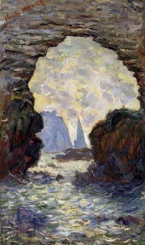 Painting Code#41458-Monet, Claude - The Rock Needle Seen through the Porte d'Aumont