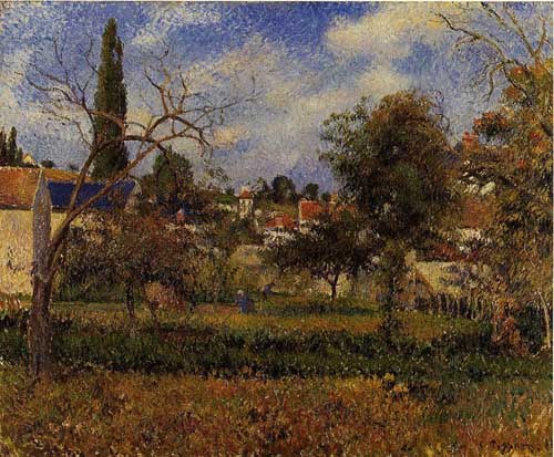 Painting Code#41715-Pissarro, Camille - Kitchen Gardens, Pontoise