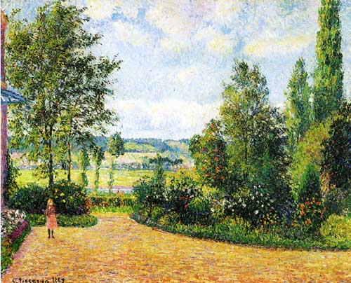 Painting Code#41760-Pissarro, Camille - Mirbeau's Garden, the Terrace
