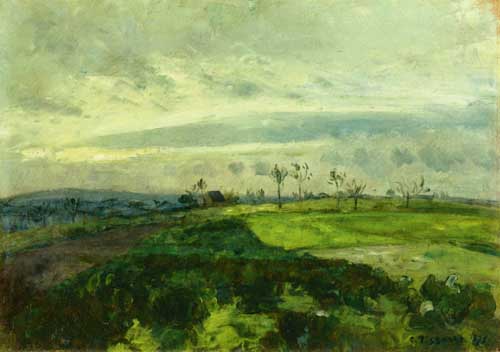 Painting Code#41808-Pissarro, Camille - Rolling Landscape in Winter