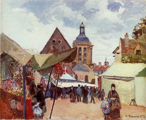 Painting Code#41822-Pissarro, Camille - September Celebration, Pontoise