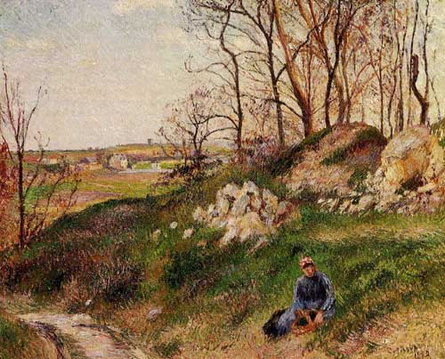 Painting Code#41862-Pissarro, Camille - The Chou Quarries, Pontoise
