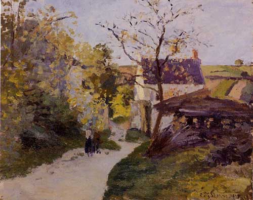 Painting Code#41902-Pissarro, Camille - The Large Walnut Tree at l'Hermitage