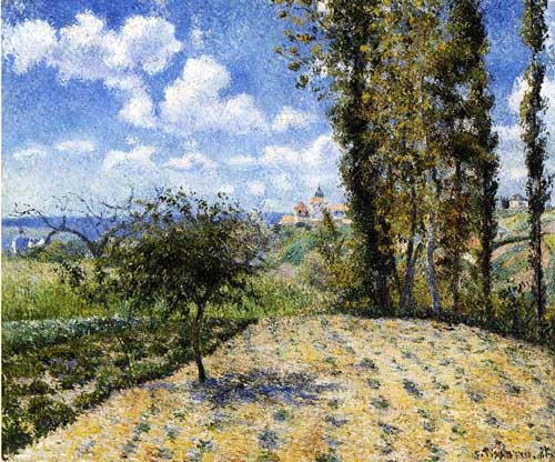 Painting Code#41993-Pissarro, Camille - View toward the Pontoise Prison
