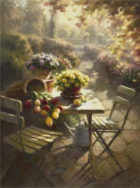 Painting Code#42410-Roberto Lombardi - Siena Tulips