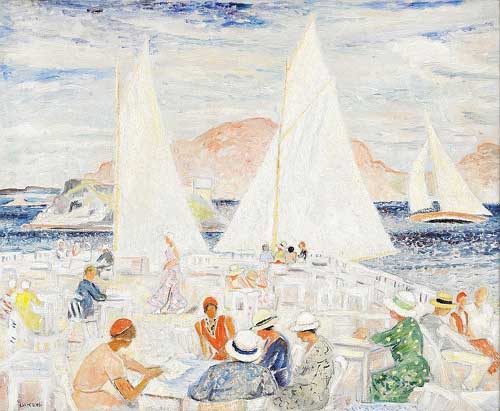 Painting Code#42418-Arne Kavli - Sommerdag i Fiskebackskil 