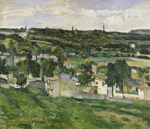 Painting Code#42422-Cezanne, Paul - View of Auvers-sur-Oise