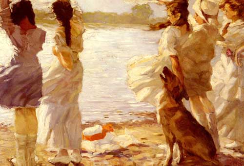 Painting Code#45019-Richter, Guido Paul(France): Childhood, Wind and Waves