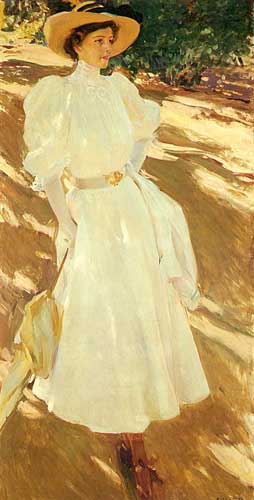 Painting Code#45029-Sorolla y Bastida, Joaquin(Spain): Maria at La Granja