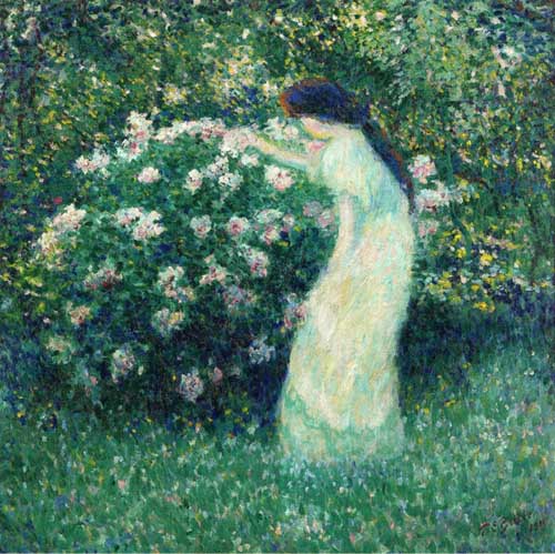 Painting Code#45053-Theodore Earle Butler - Lili Butler in Claude Monet's Garden
