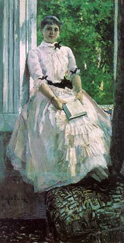 Painting Code#45120-Korovin, Konstantin (Russia): Portrait of the Actress t itiana Liubatovich