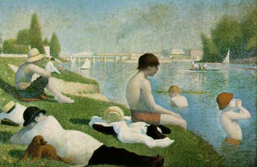 Painting Code#45127-Seurat, Georges: Bathers at Asnieres, original size: 200 x 300cm