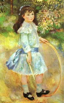 Painting Code#45233-Renoir, Pierre-Auguste: Girl with a Hoop