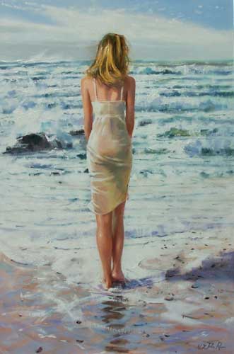 Painting Code#45539-Nicholas St. John Rosse(UK): Study in White