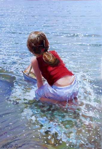 Painting Code#45546-Nicholas St. John Rosse(UK): Setting sail
