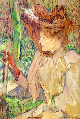 Painting Code#45603-Toulouse-Lautrec, Henri: Woman with Gloves