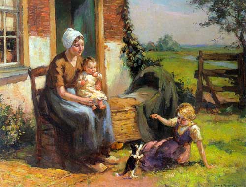 Painting Code#45625-Soonius, Louis: A Tranquil Summer Afternoon
