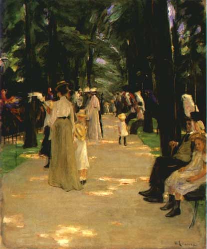 Painting Code#45642-Max Liebermann(1847-1935, German): Papageienallee