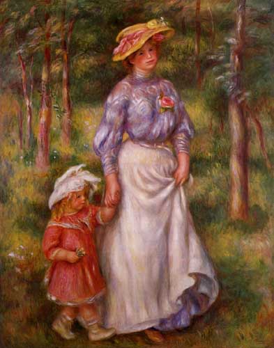 Painting Code#45670-Renoir, Pierre-Auguste - The Promenade ( Julienne Dubanc and Adrienne)