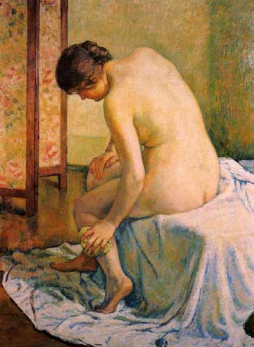 Painting Code#45672-Theo van Rysselberghe - Bather
