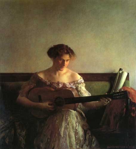 Painting Code#45678-Joseph DeCamp - The Guita Player