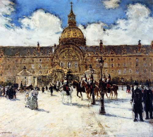 Painting Code#45690-Jean-Francois Raffaelli - Les Invalides, Napoleon's Tomb