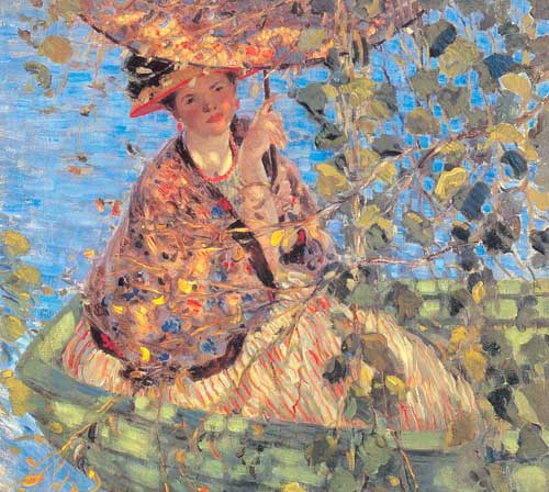 Painting Code#45696-Frieseke, Frederick Carl(USA) - Through the Vines