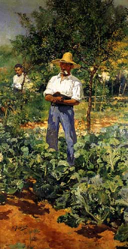 Painting Code#45749-Manuel Benedito Vives - En el campo