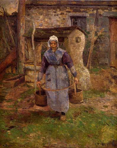 Painting Code#45791-Pissarro, Camille - Mother Presle, Montfoucault