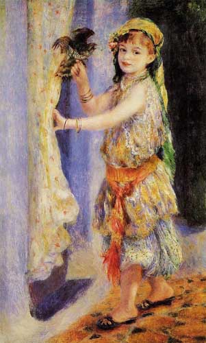 Painting Code#45911-Renoir, Pierre-Auguste - Girl with Falcon