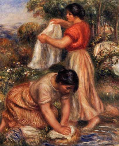 Painting Code#45927-Renoir, Pierre-Auguste - Laundresses