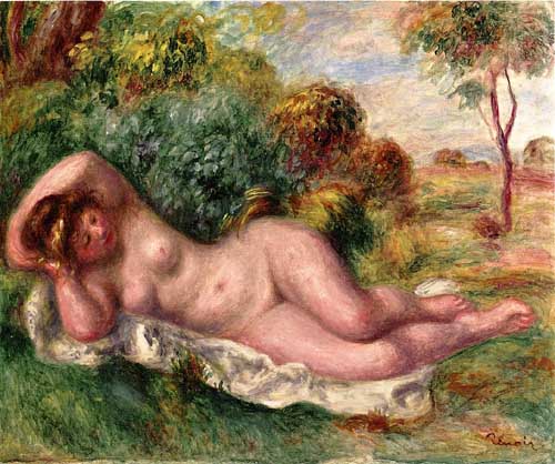 Painting Code#45970-Renoir, Pierre-Auguste - Reclining Nude (AKA The Baker's Wife)