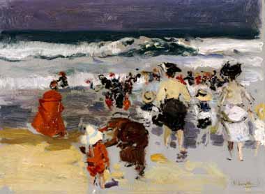 Painting Code#46175-Sorolla y Bastida, Joaquin - Playa de Biarritz