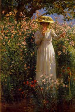 Painting Code#46247-Reid, Robert(USA) - Summer's Day in the Flower Garden
