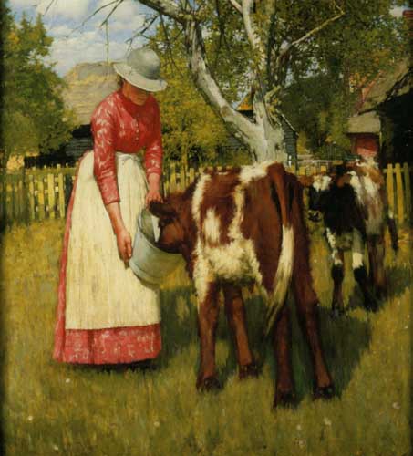 Painting Code#46264-La Thangue, Henry Herbert - First Meal