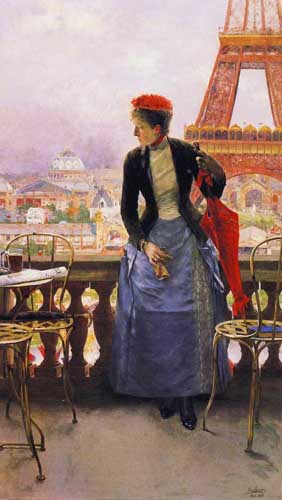 Painting Code#46266-Luis Jimenez y Aranda - Lady at Paris Exposition