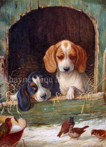 Painting Code#5050-Valentine Thomas Garland - Winter Friends