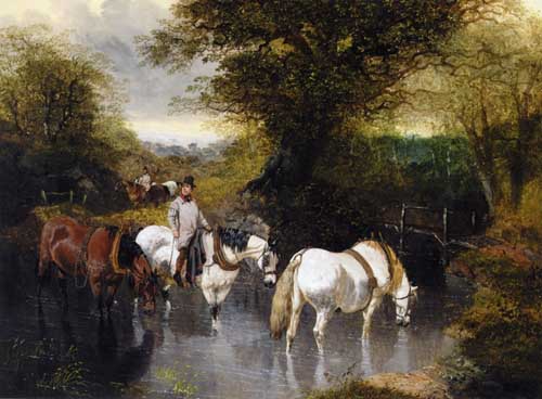 Painting Code#5159-Herring, Jnr., John Frederick - At the Ford