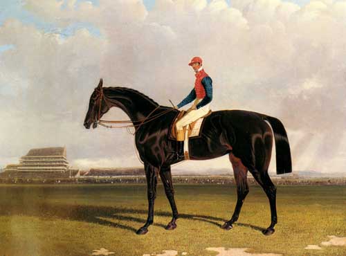Painting Code#5286-Herring Snr, John Frederick(England): Lord Chesterfield's Industry with William Scott up at Epsom