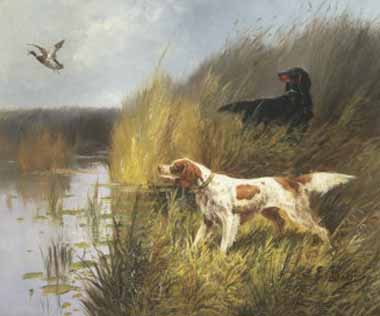 Painting Code#5356-Eugene Petit - Duck Rising