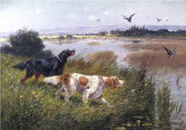 Painting Code#5357-Eugene Petit - Duck Rising 