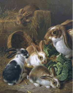 Painting Code#5373-Alfred Barber - Feeding Time