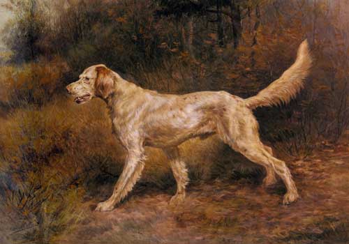 Painting Code#5402-Osthaus, Edmund Henry(USA): Commissioner, A Champion English Setter