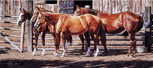 Painting Code#5449-Red Horses