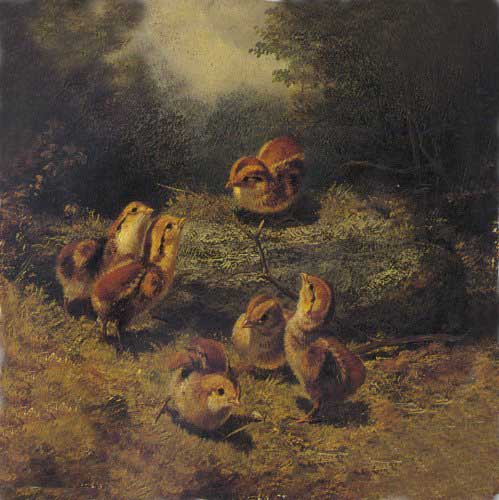 Painting Code#5684-Arthur Fitzwilliam Tait - Trying For A Meal