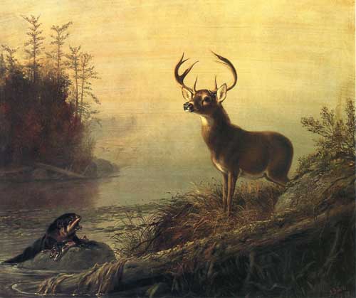 Painting Code#5717-Arthur Fitzwilliam Tait - The Surprise