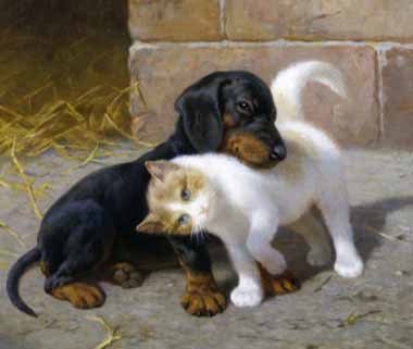 Painting Code#5722-Heinrich Sperling - Best of Friends