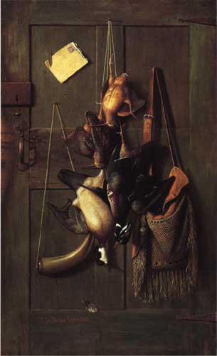 Painting Code#5727-Richard LaBarre Goodwin - Cabin-Door Still Life