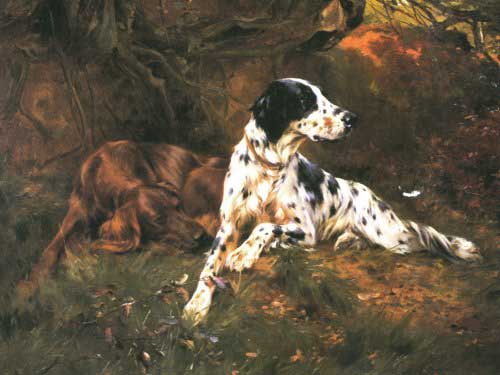 Painting Code#5766-Blinks, Thomas(UK) - An English And Irish Setter
