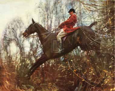 Painting Code#5822-Munnings, Sir Alfred James(UK) - The Huntsman